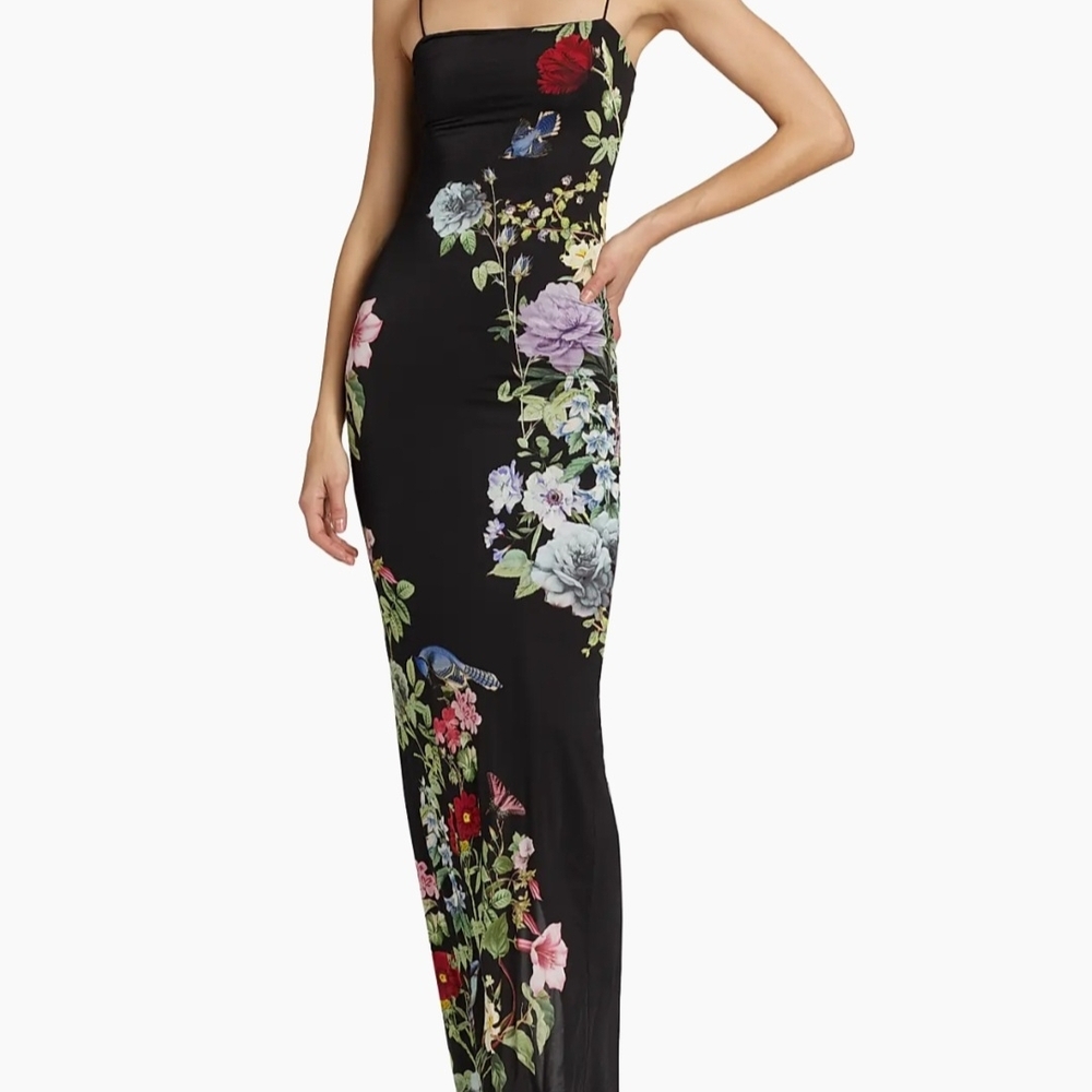 Floral Black Maxi Dress - Picture 2 of 5